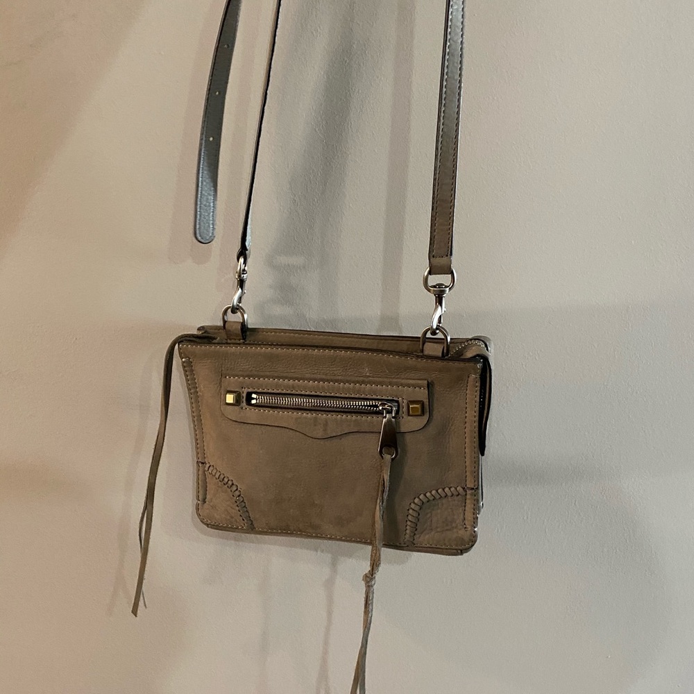 Rebecca Minkoff Grey Suede Crossbody Bag